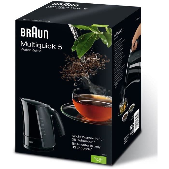 BRAUN Multiquick 5 Electric Kettle - 1.6 L - Black - Rapid Boil System
