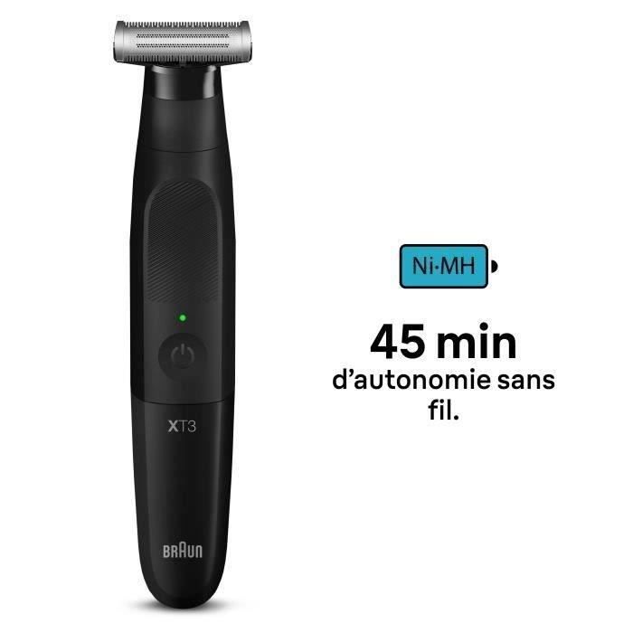 BRAUN Series X XT3100 Hybrid Facial Trimmer with 4D Flexible Blade, Waterproof, 3 Combs - Men