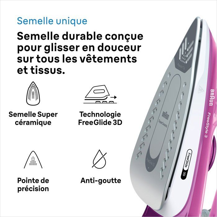 BRAUN FI3124PU Freestyle 3 Steam Iron - 2400W - 270 ml
