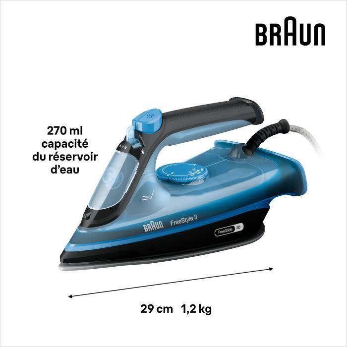 BRAUN FI3194BK FreeStyle 3 Steam Iron - 2400W - 270 ml