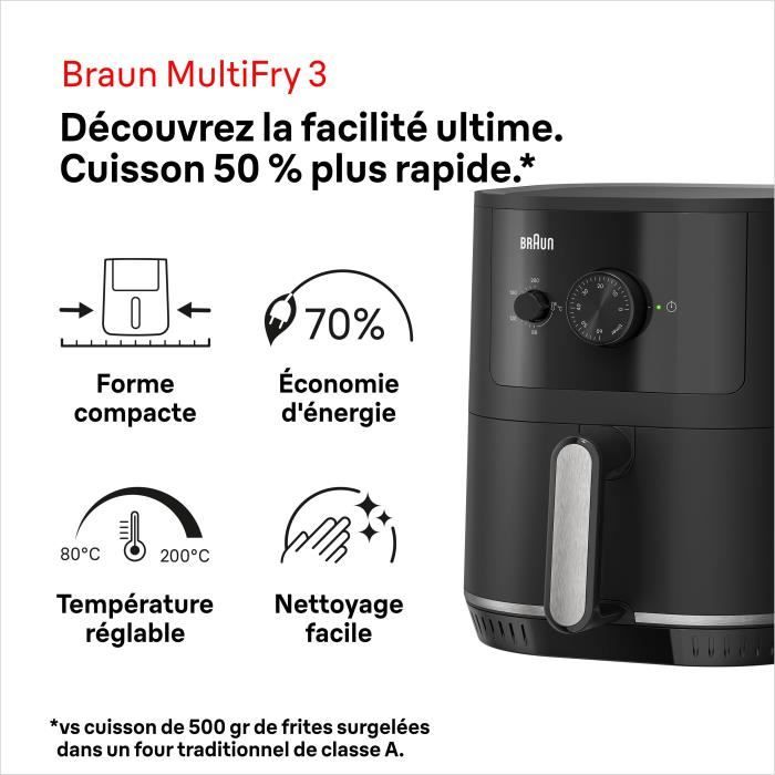 BRAUN MultiFry 3 Air Fryer - 4.3 L Capacity - 1500W