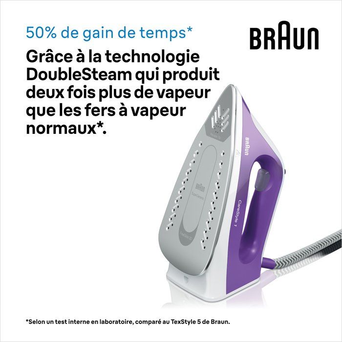 BRAUN Steam Generator - CareStyle 1 - IS1014VI - 6 bar - 1.5 L - Purple/White
