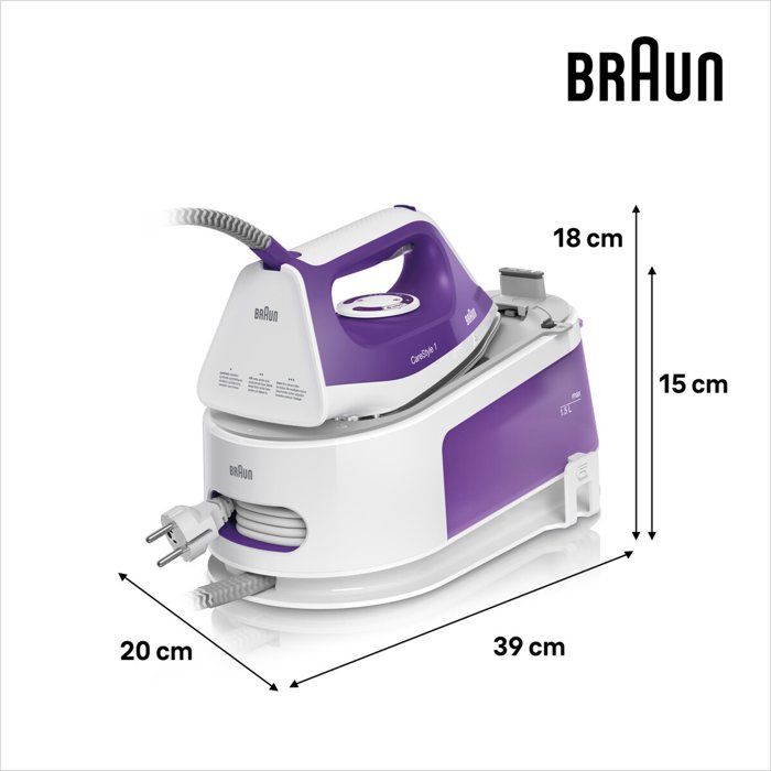 BRAUN Steam Generator - CareStyle 1 - IS1014VI - 6 bar - 1.5 L - Purple/White