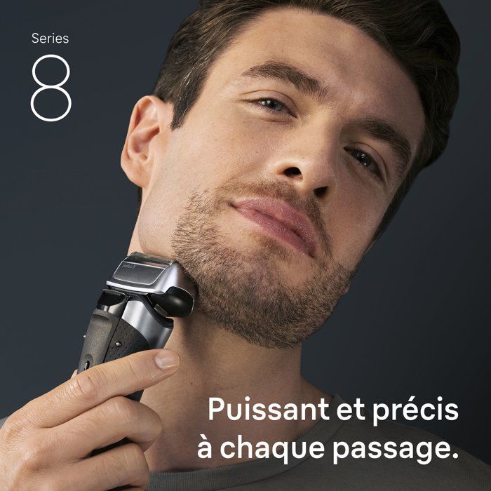 BRAUN Electric Shaver - Series 8 - Black - 60 Min Battery Life - 5 Min Fast Charge 60-minute 5-minute