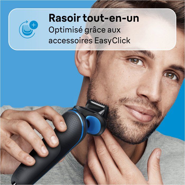 BRAUN Electric Shaver - Series 6 - Black - 60 Min Battery Life - 2D Head 60-minute 5-minute