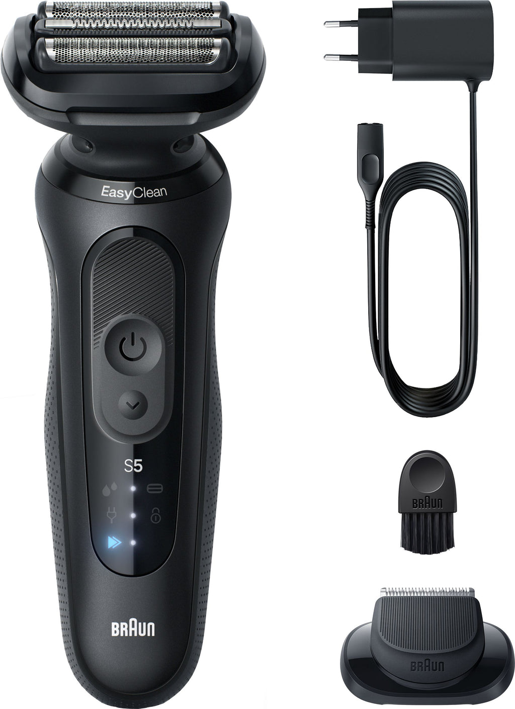 BRAUN Series 5 Electric Shaver - Black - 50-Minute Battery Life - 5-Minute Fast Charge