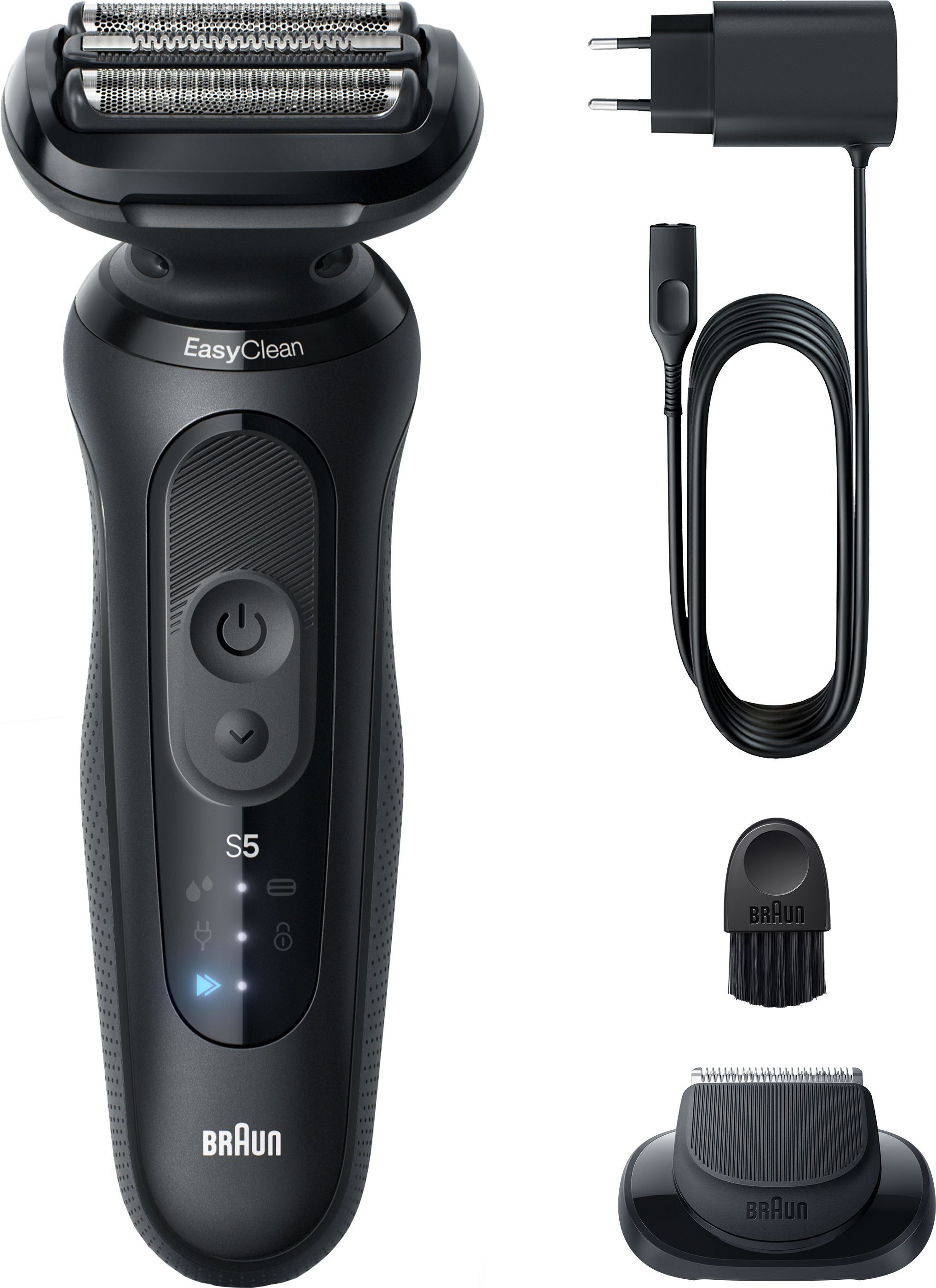 BRAUN Series 5 Electric Shaver - Black - 50-Minute Battery Life - 5-Minute Fast Charge