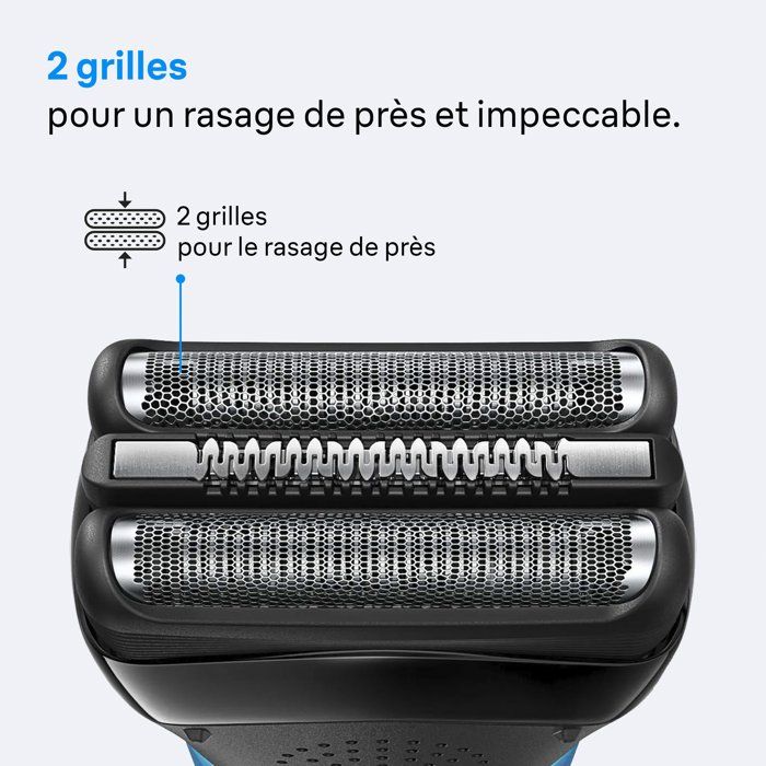 BRAUN Series 3 Electric Shaver - Blue and Black - 30-Minute Battery Life - 5-Minute Fast Charge
