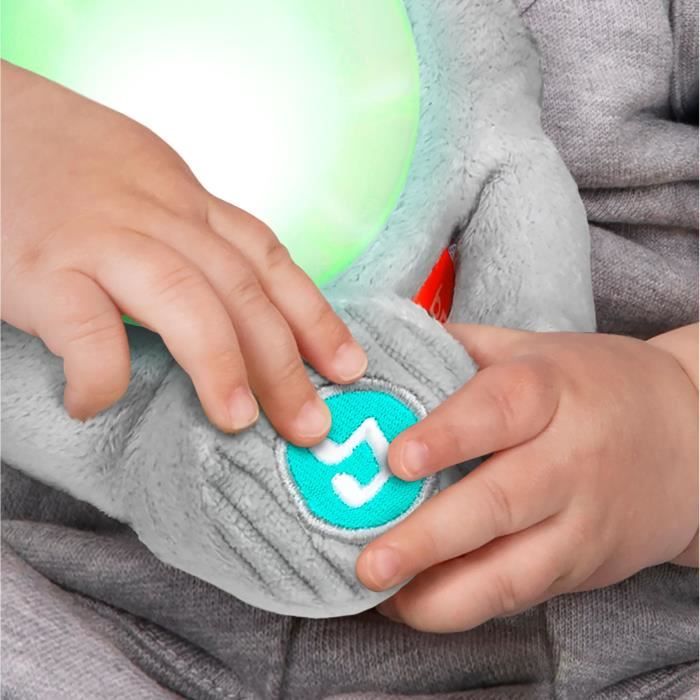 BRIGHT STARTS Baby Toy, Plush Toy, Night Light, Hug-a-Bye Baby Elephant