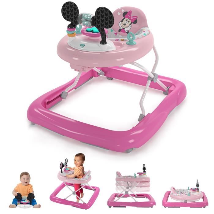 DISNEY BABY - MINNIE - 2-in-1 Convertible Baby Walker - Built-in Activity Toy
