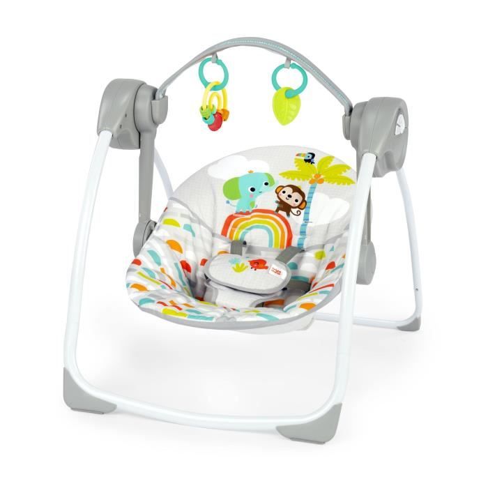BRIGHT STARTS Baby Bouncer - Foldable Electric Swing - 6 Speeds