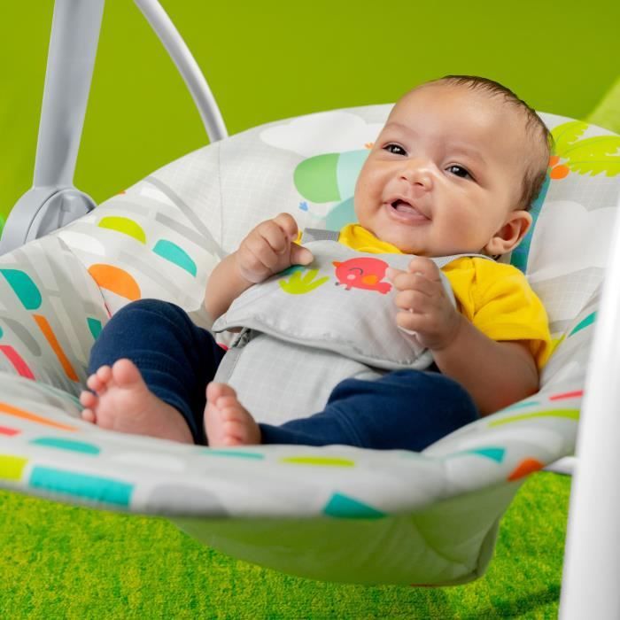 BRIGHT STARTS Baby Bouncer - Foldable Electric Swing - 6 Speeds