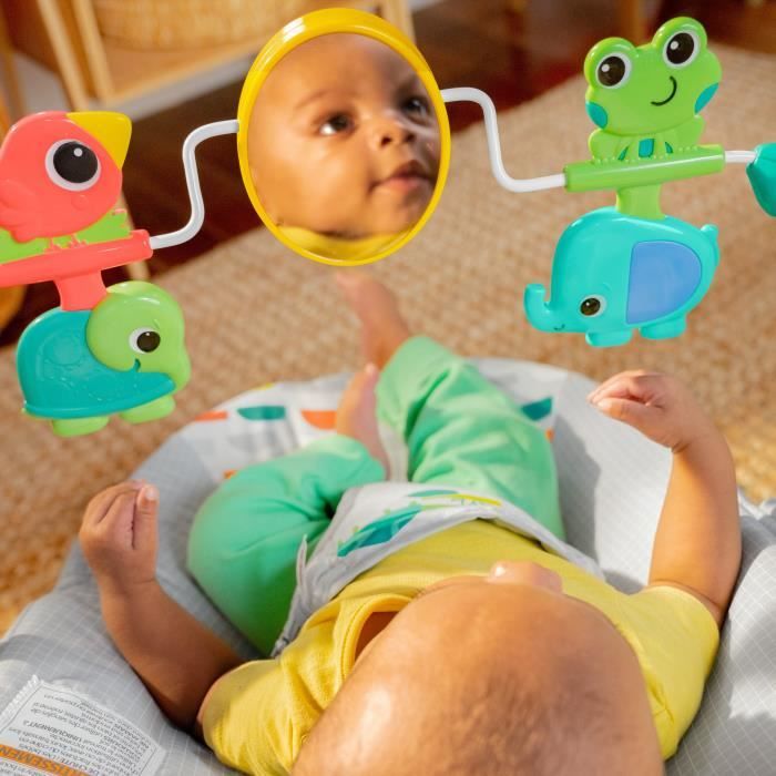 BRIGHT STARTS Baby Bouncer Animals - Soothing Vibrations, Activity Arch