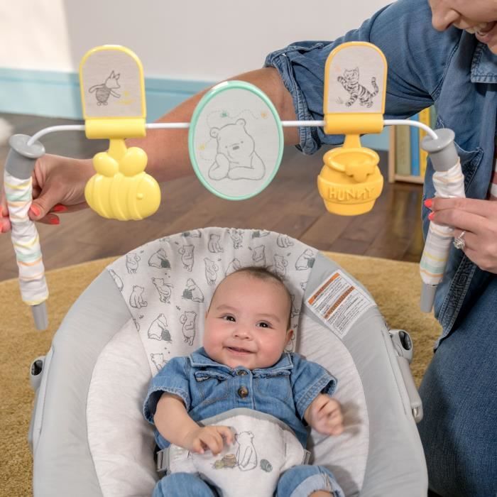 DISNEY BABY - WINNIE-Transat bébé évolutif Arche avec jouets d'éveil amovible - Evolutif de 0 a 6 mois. cadeau bébé