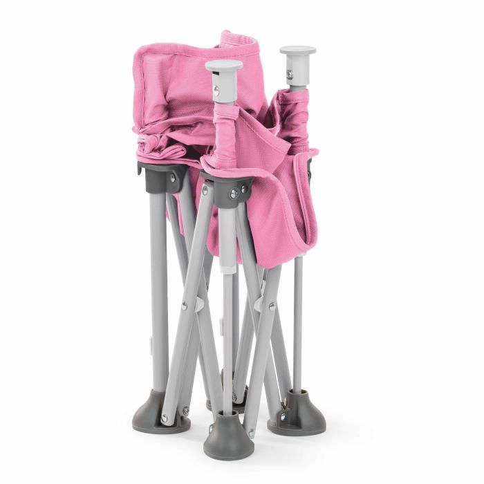 BRIGHT STARS Booster Seat - Pink, Foldable, Portable, Easy to Clean, Carry Bag Included