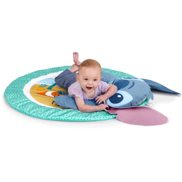DISNEY BABY STITCH Baby Playmat, Convertible, with Sensory Arch, Plush Toy, Mirror