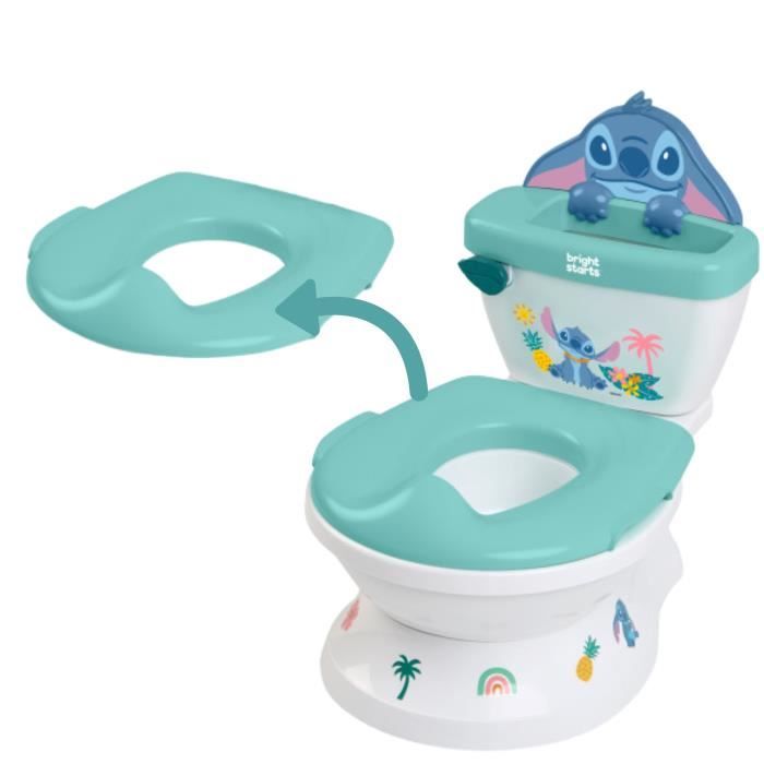 DISNEY BABY - STITCH - Mini Toilet with Included Toilet Seat Reducer, 2 in 1, Removable Potty for Easy Cleaning
