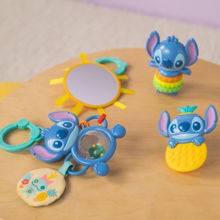 DISNEY BABY - STITCH Newborn Gift Set with Rattle, Teething Ring, Multi-sensory Toys