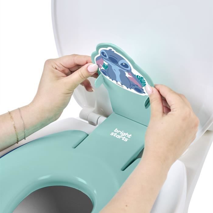 DISNEY BABY STITCH Universal Adhesive Child Toilet Seat Reducer - Quick Installation
