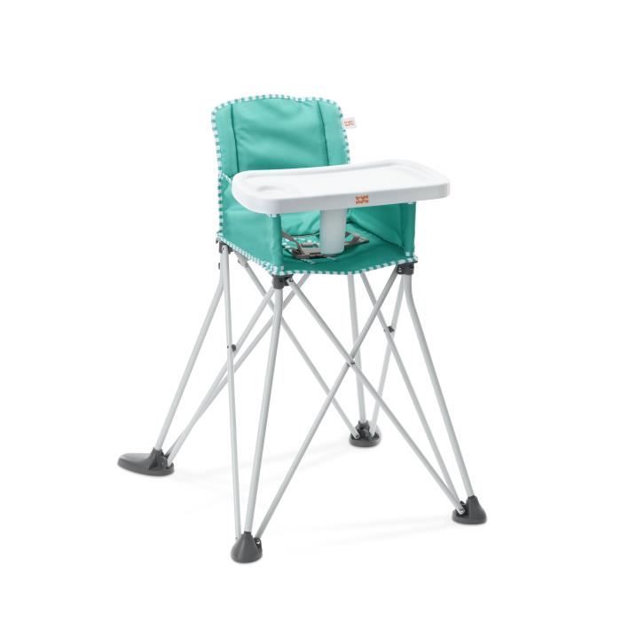 BRIGHT STARS Pop N Dine- Chaise haute pour repas bébé, pliable, nomade, de voyage, Léger, facile a nettoyer, Sac de transport inclus