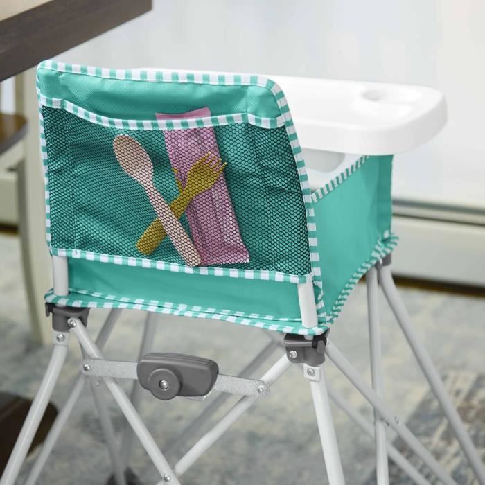 BRIGHT STARS Pop N Dine- Chaise haute pour repas bébé, pliable, nomade, de voyage, Léger, facile a nettoyer, Sac de transport inclus