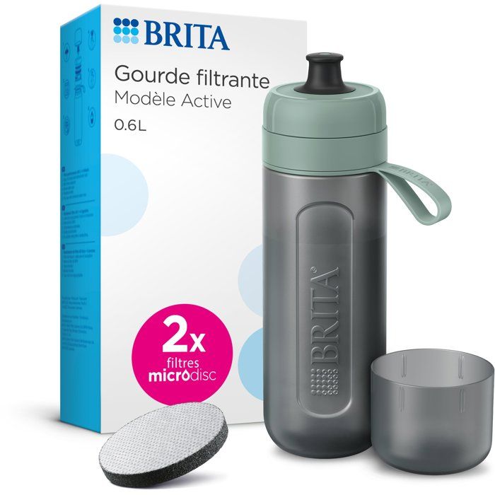 BRITA Active Filtering Bottle 0.6 L - Includes 2 MicroDiscs