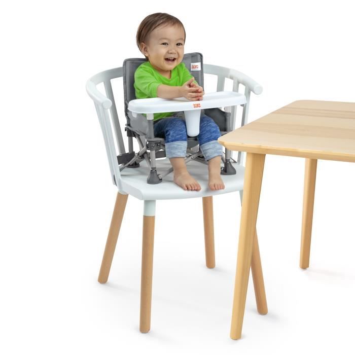 BRIGHT STARTS Pop N Sit Folding Booster Seat - Portable, Lightweight, Easy to Clean