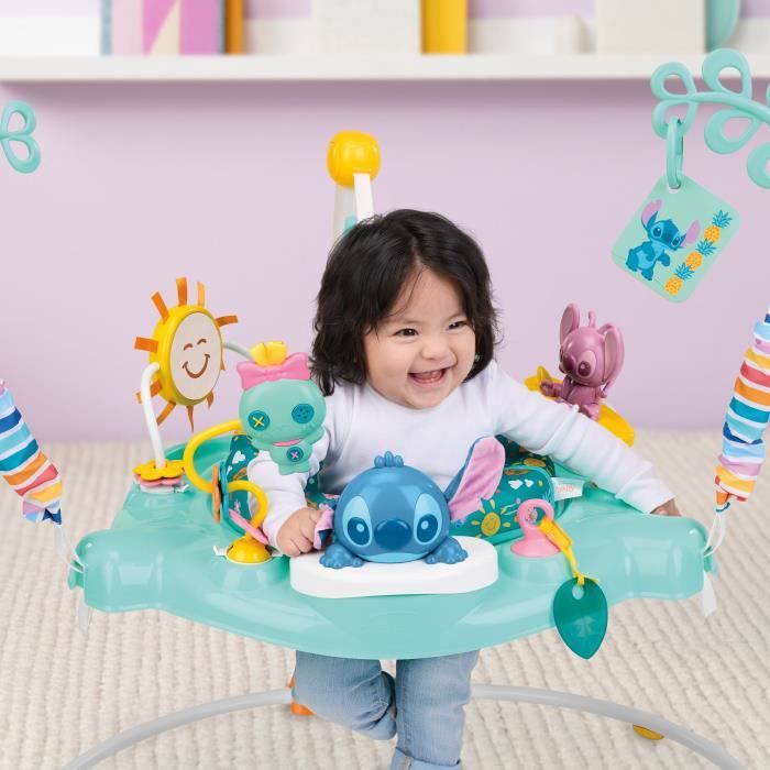 DISNEY BABY - STITCH - Multi-Toy Baby Activity Center - 360° Swivel - 10 Interactive Games