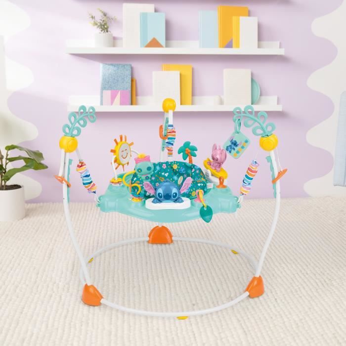 DISNEY BABY - STITCH - Multi-Toy Baby Activity Center - 360° Swivel - 10 Interactive Games