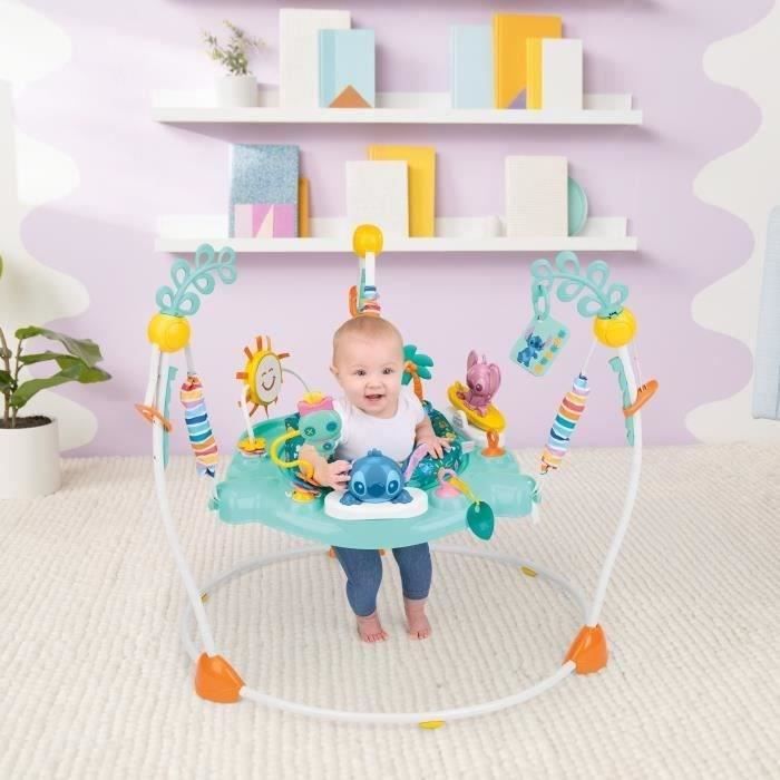 DISNEY BABY - STITCH - Multi-Toy Baby Activity Center - 360° Swivel - 10 Interactive Games