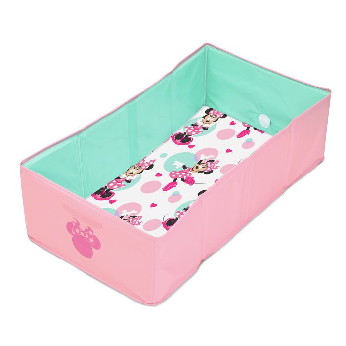DISNEY BABY MINNIE Foldable Baby Bathtub, Portable, Easy Drain, 12 Months to 5 Years