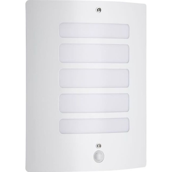 BRILLIANT TODD Outdoor Wall Light with Motion Sensor - White - Metal and Plastic - E27 max 60W