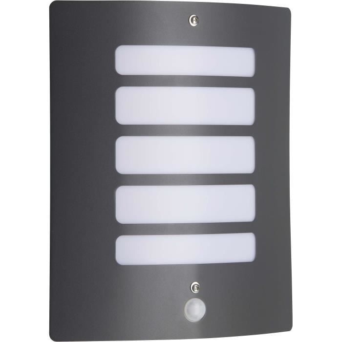 BRILLIANT TODD Outdoor Wall Light with Motion Sensor, Anthracite, Metal/Plastic, IP44