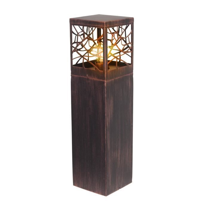 WHITNEY outdoor bollard - BRILLIANT - rust color - metal/plastic E27 1x52W