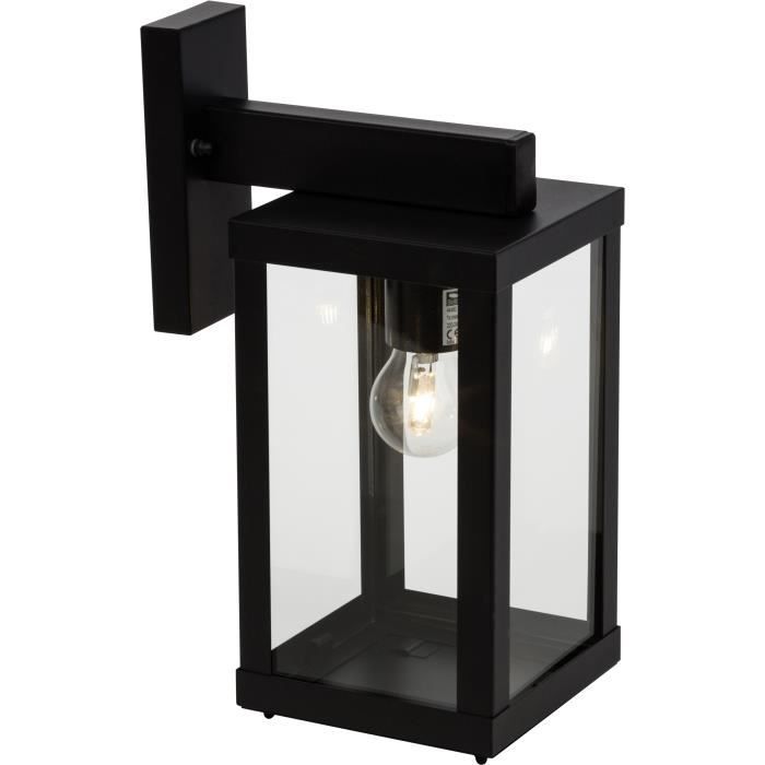 BRILLIANT GAIA Downward Outdoor Wall Light - Black Metal/Glass - E27 1x60W