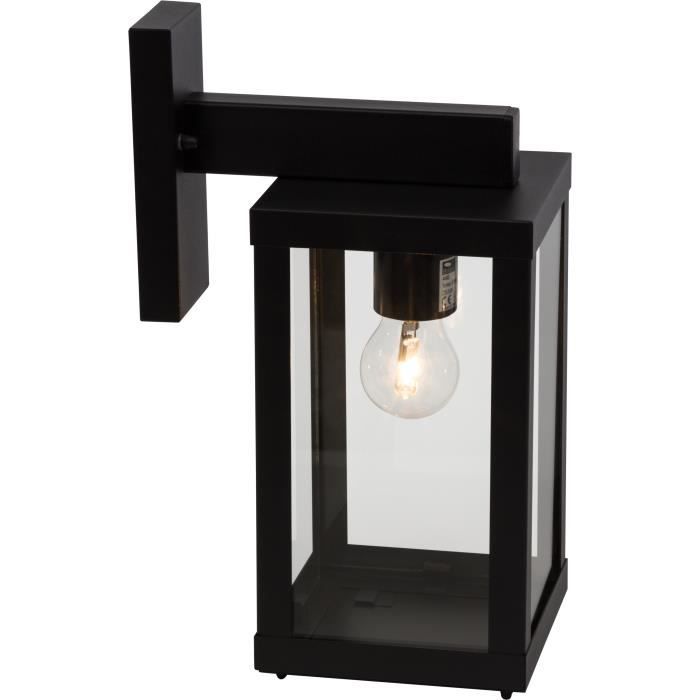 BRILLIANT GAIA Downward Outdoor Wall Light - Black Metal/Glass - E27 1x60W