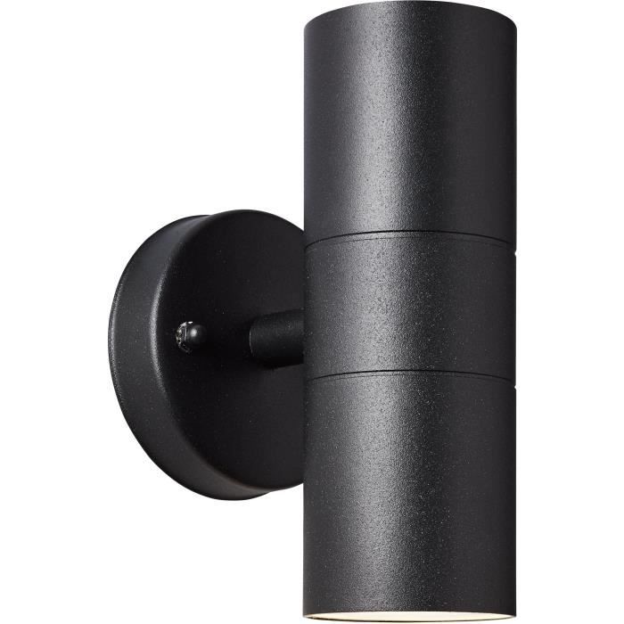 BRILLIANT JANDY 2 L Outdoor Wall Light - Black - Metal/Glass - GU10 max 18W - IP44
