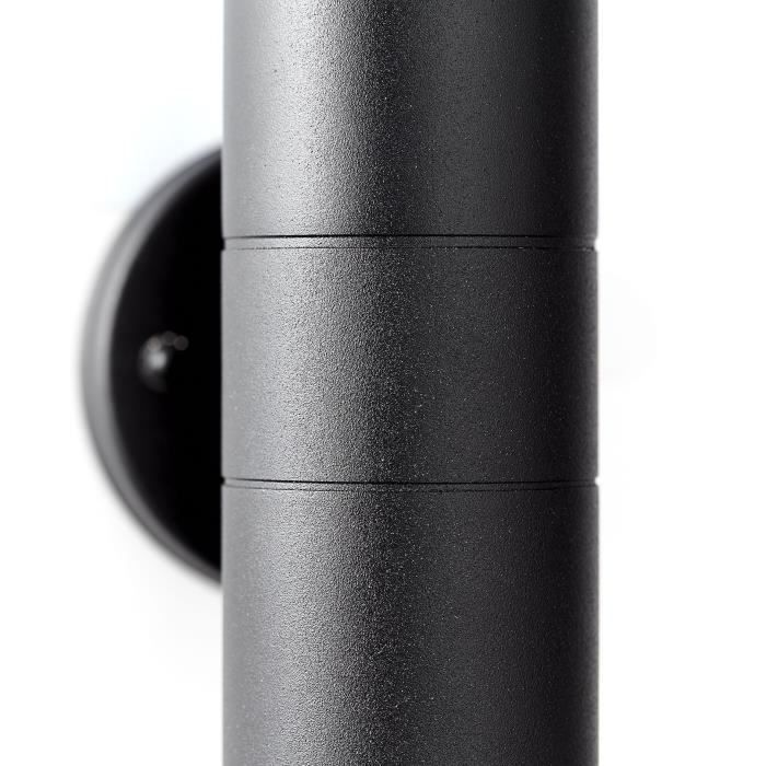 BRILLIANT JANDY 2 L Outdoor Wall Light - Black - Metal/Glass - GU10 max 18W - IP44