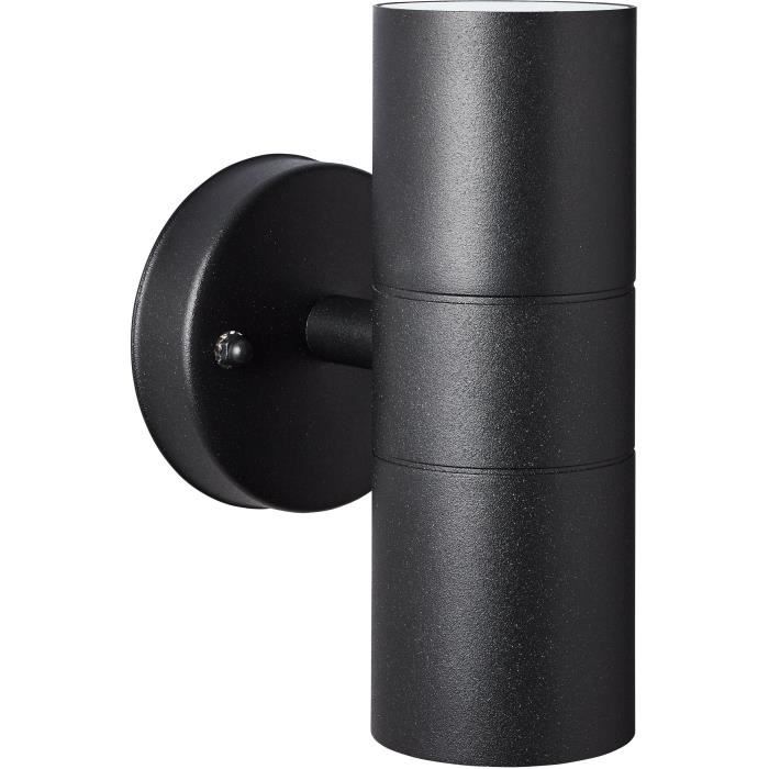 BRILLIANT JANDY 2 L Outdoor Wall Light - Black - Metal/Glass - GU10 max 18W - IP44