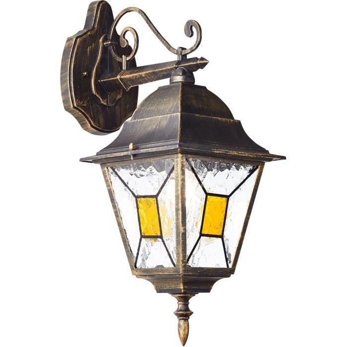 BRILLIANT Downward Outdoor Wall Light - JANEL - Metal/Glass - Black - E27 max 60W