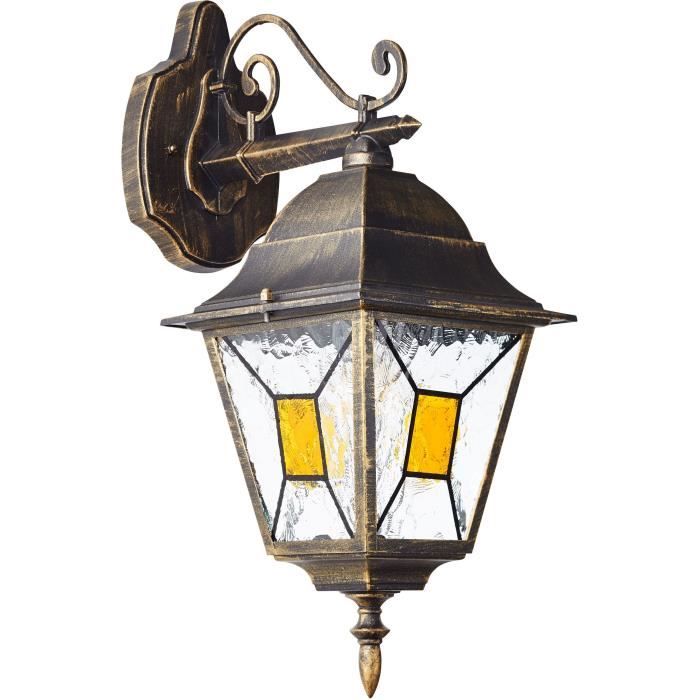 BRILLIANT Downward Outdoor Wall Light - JANEL - Metal/Glass - Black - E27 max 60W