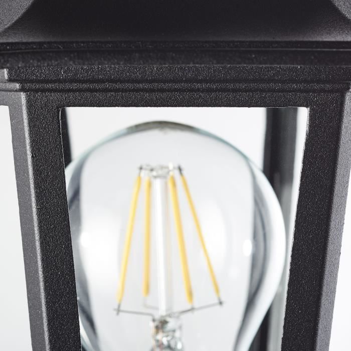 BRILLIANT Outdoor Wall Light - CARLEEN - Metal/Glass - Black - E27 max 60W