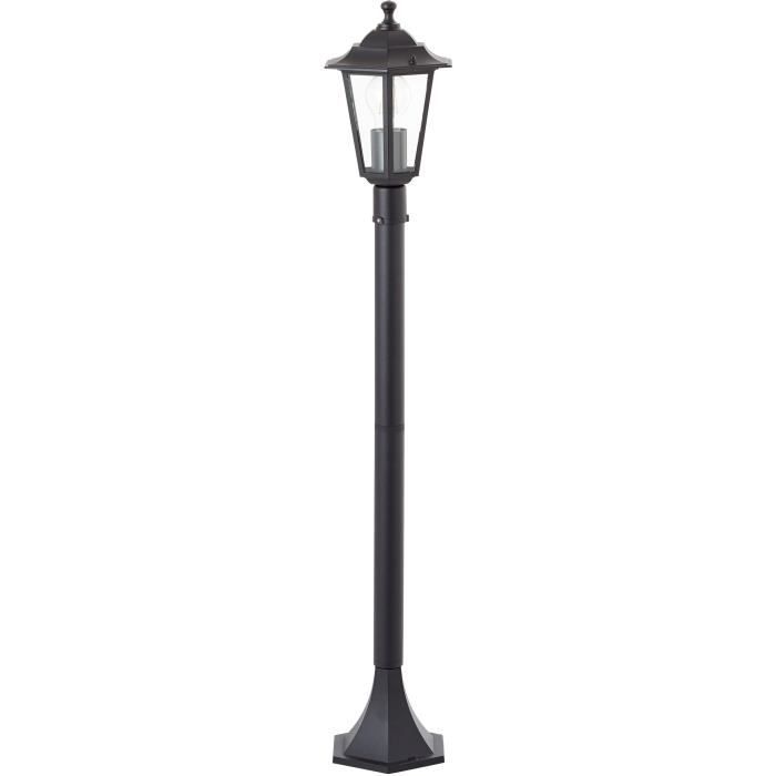 Outdoor Bollard Light - BRILLIANT - CARLEEN - Black - Metal/Glass - E27 Max 60W - IP44