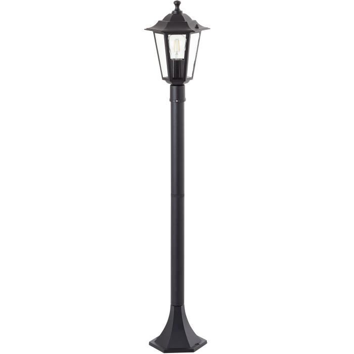 Outdoor Bollard Light - BRILLIANT - CARLEEN - Black - Metal/Glass - E27 Max 60W - IP44