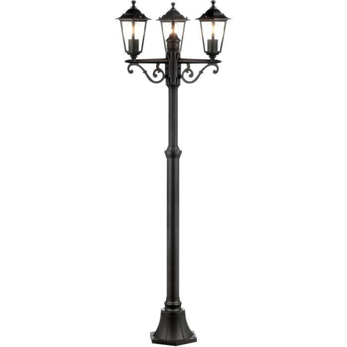 CARLEEN 3 L Outdoor Floor Lamp - BRILLIANT - Black - Metal/Glass - 200x61cm - IP44