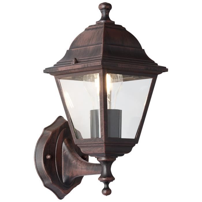 BRILLIANT NISSIE Upward Outdoor Wall Light - Rust Finish - E27 1x60W