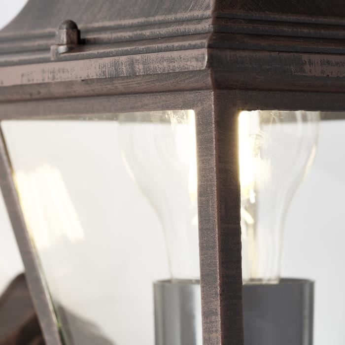 BRILLIANT NISSIE Upward Outdoor Wall Light - Rust Finish - E27 1x60W