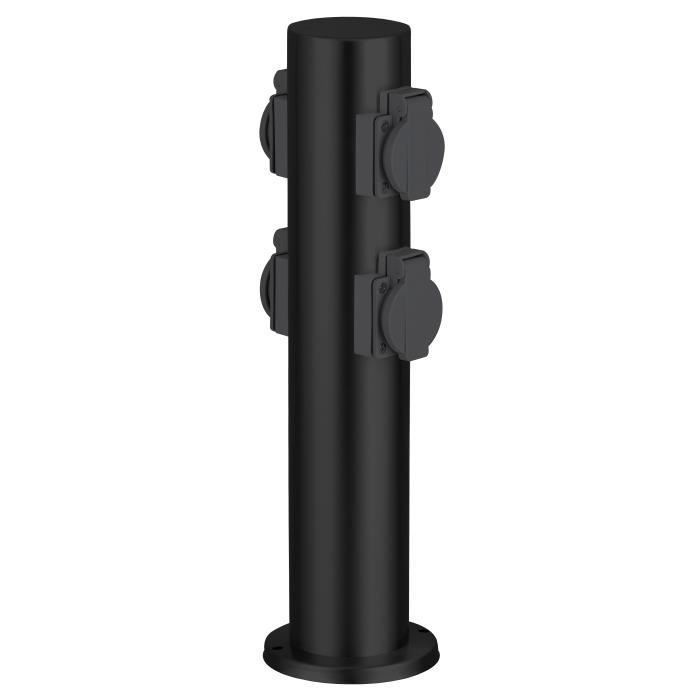 BRILLIANT - DODY Bollard with 4 black metal/plastic E27 sockets, LED xW, IP44 - Garden - Outdoor - Electric