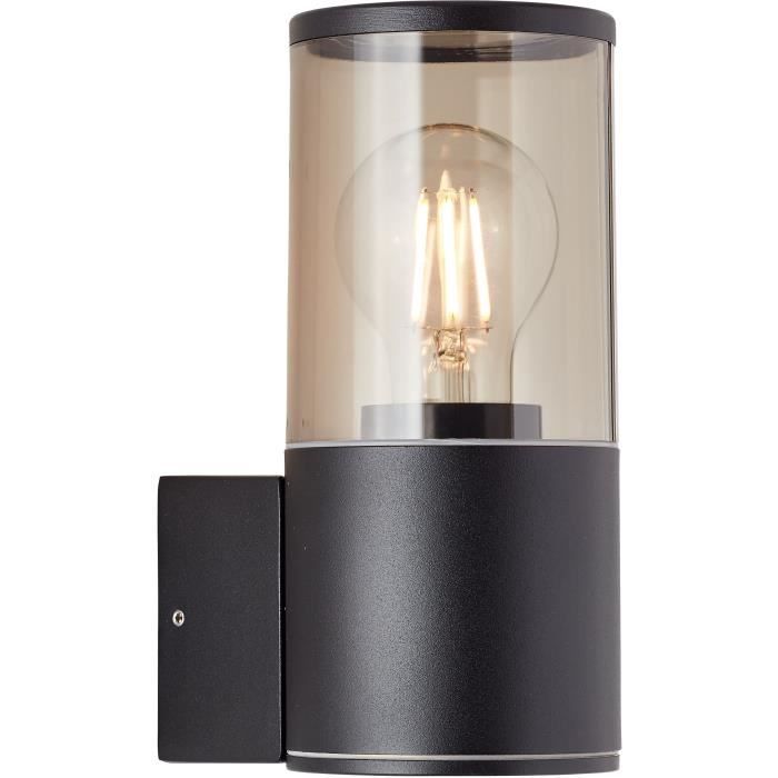 BRILLIANT Outdoor Wall Light SERGIORO - Aluminium/Plastic - Frosted Black - E27 20W - IP44
