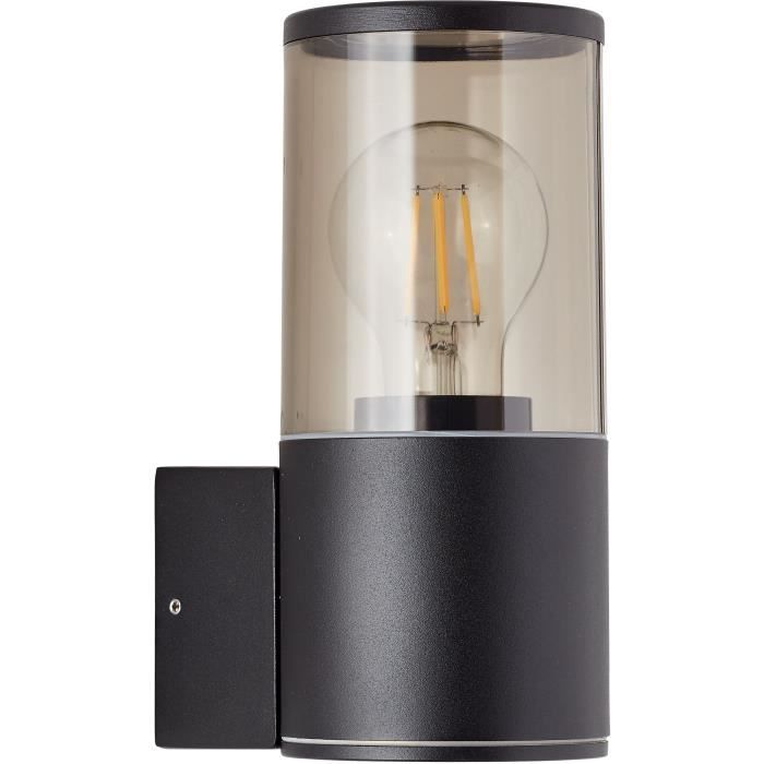 BRILLIANT Outdoor Wall Light SERGIORO - Aluminium/Plastic - Frosted Black - E27 20W - IP44